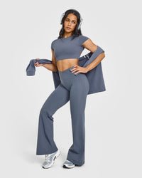 Unified Wrap Flared Bottoms | Granite Blue