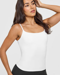 SoftMotion™ Strappy Vest with Built in Bra Shelf | White