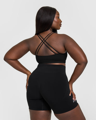 Everyday Cross Over Bralette | Black