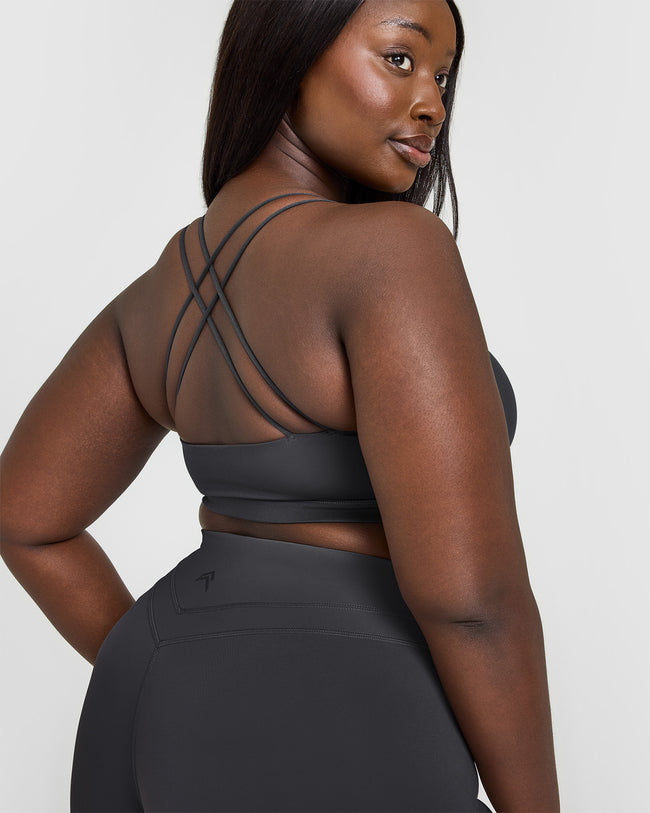 Everyday Cross Over Bralette | Coal