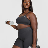 Everyday Cross Over Bralette | Coal