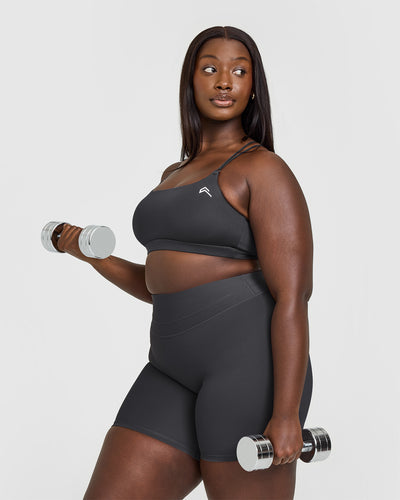 Everyday Cross Over Bralette | Coal