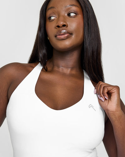 Unified V-Neck Cross Back Vest | White