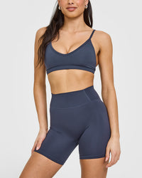 Timeless High Waisted Shorts 6" | True Blue