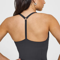 Timeless Square Neck Mid Vest | Coal