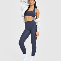 Timeless Square Neck Sports Bra | True Blue