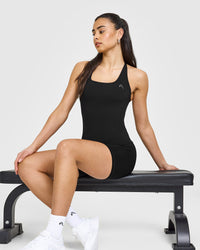 Timeless Square Neck Vest | Black