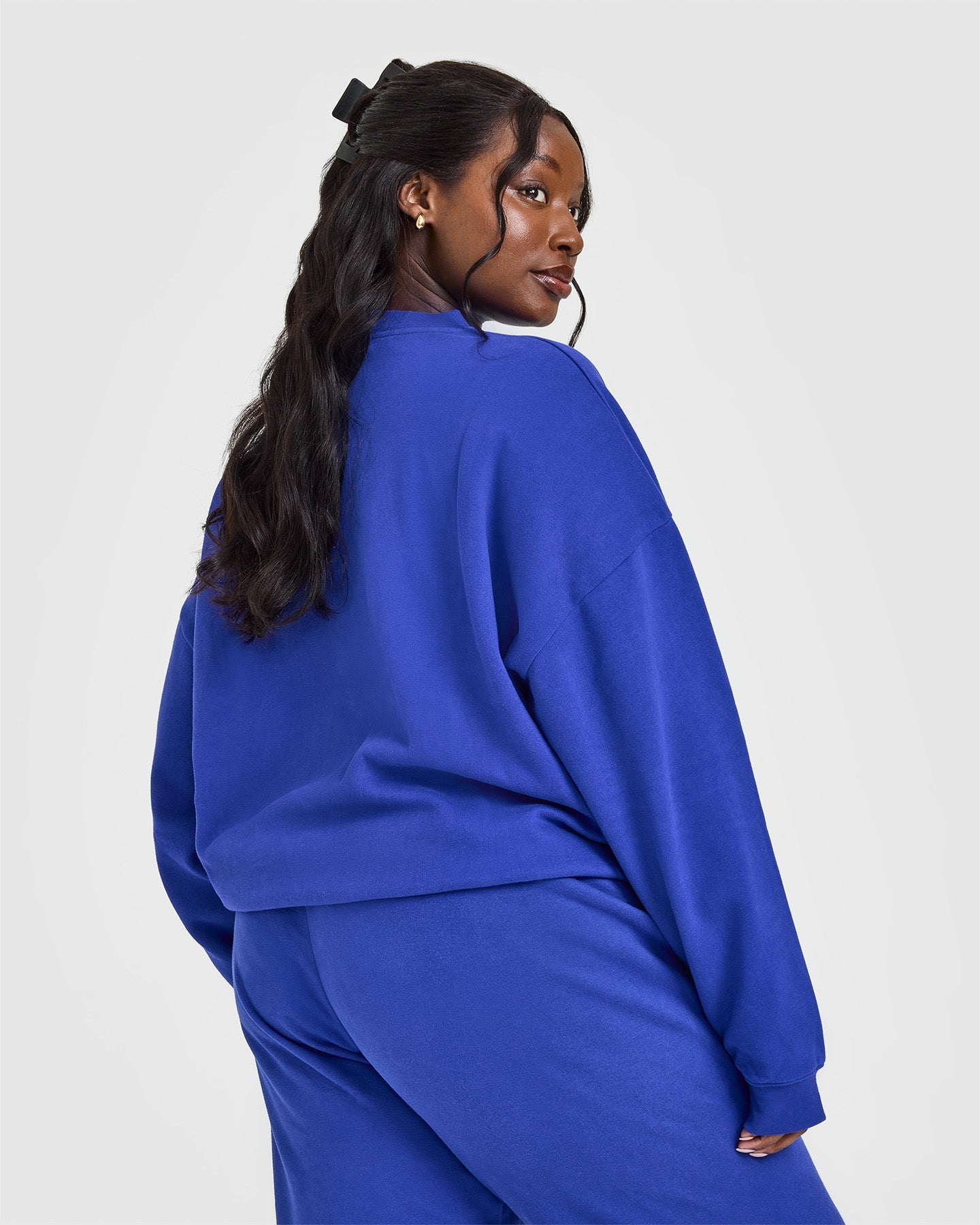 Mid Weight Sweatshirt With Printed Logo | Space Blue