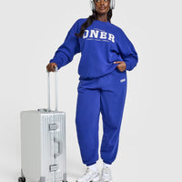Mid Weight Sweatshirt With Printed Logo | Space Blue