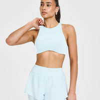 SoftMotion™ High Neck Sports Bra |  Cloud Blue