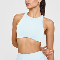 SoftMotion™ High Neck Sports Bra |  Cloud Blue