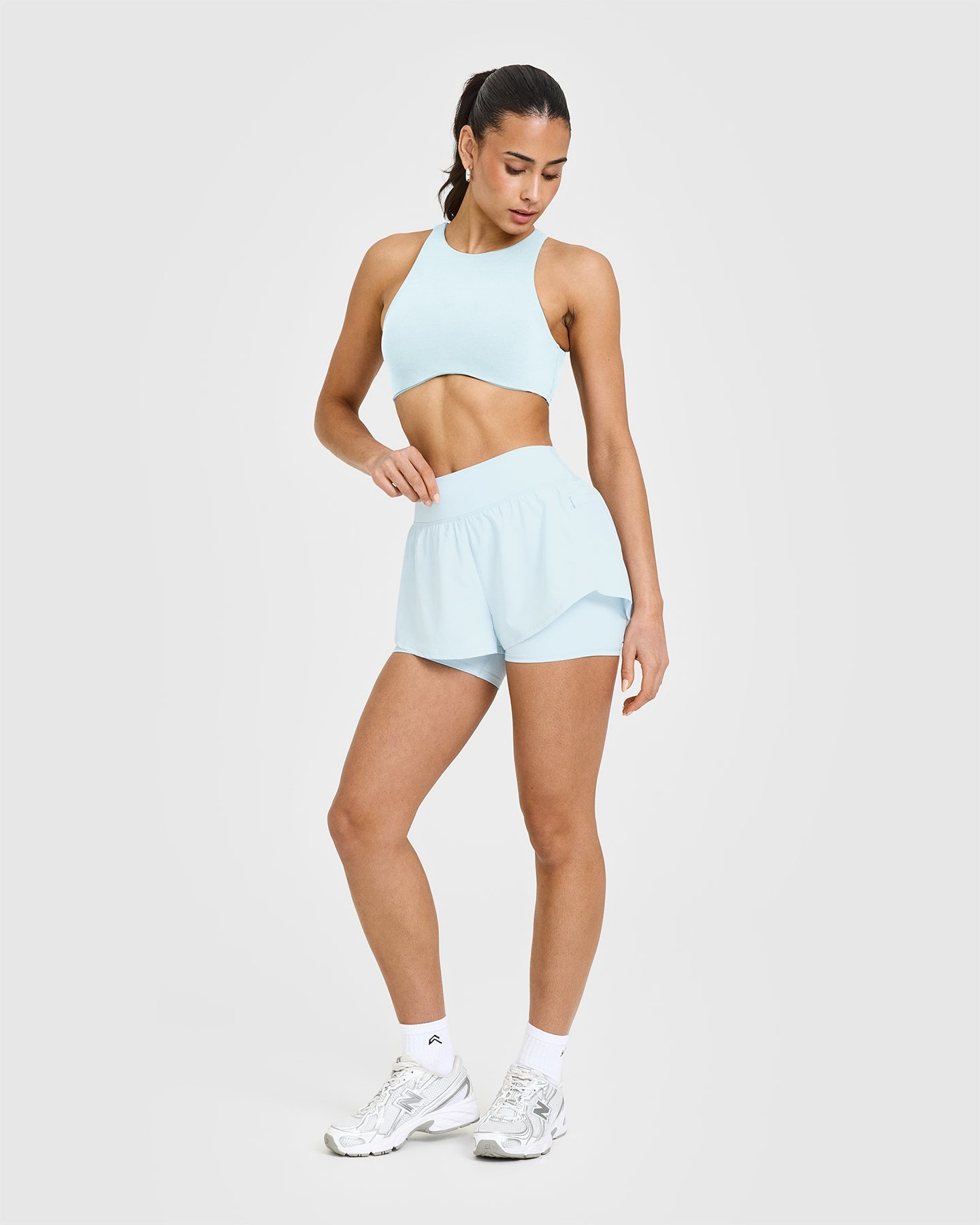 Unified Double Layer Shorts 5" | Cloud Blue