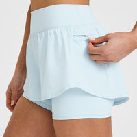 Unified Double Layer Shorts 5" | Cloud Blue