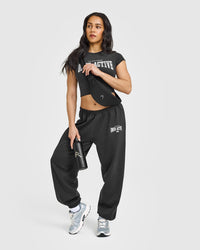 Lightweight Jogger With Athletic Graphic | Soft Black