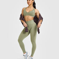 Effortless Seamless Leggings | Deep Sage Green