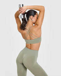 Everyday Cross Over Bralette | Soft Sage Green