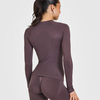 Go To Seamless Fitted Long Sleeve Top | Umber Brown
