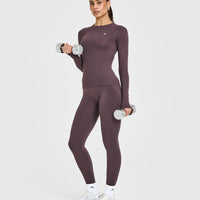 Go To Seamless Fitted Long Sleeve Top | Umber Brown