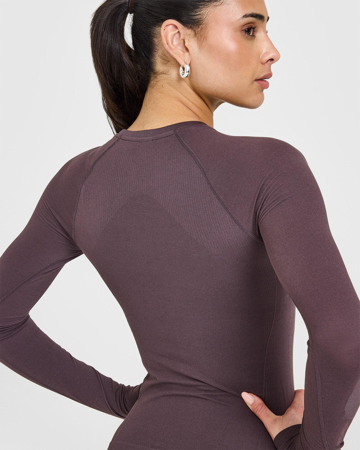 Go To Seamless Fitted Long Sleeve Top | Umber Brown
