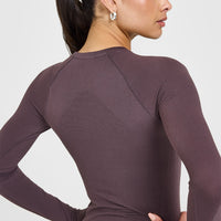 Go To Seamless Fitted Long Sleeve Top | Umber Brown