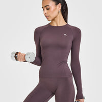 Go To Seamless Fitted Long Sleeve Top | Umber Brown