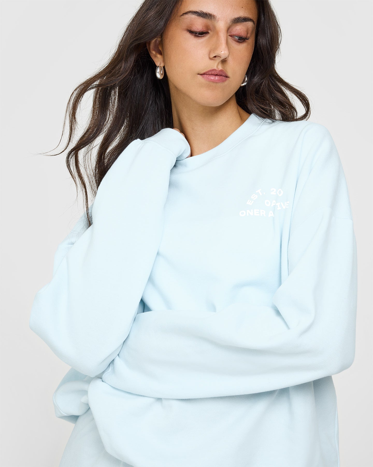 Lightweight Sweatshirt With Graphic | Cloud Blue