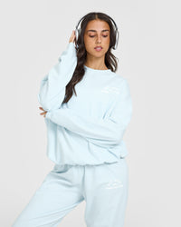 Lightweight Sweatshirt With Graphic | Cloud Blue
