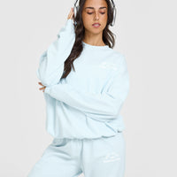 Lightweight Sweatshirt With Graphic | Cloud Blue
