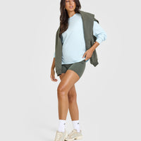 Classic Oversized Lightweight Long Sleeve Top | Cloud Blue
