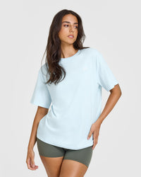 Classic Oversized Lightweight T-Shirt | Cloud Blue