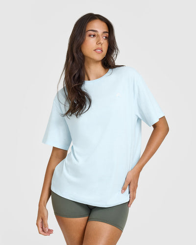 Classic Oversized Lightweight T-Shirt | Cloud Blue