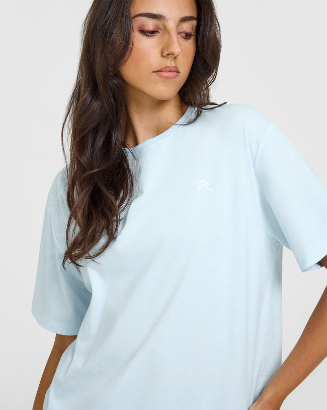 Classic Oversized Lightweight T-Shirt | Cloud Blue