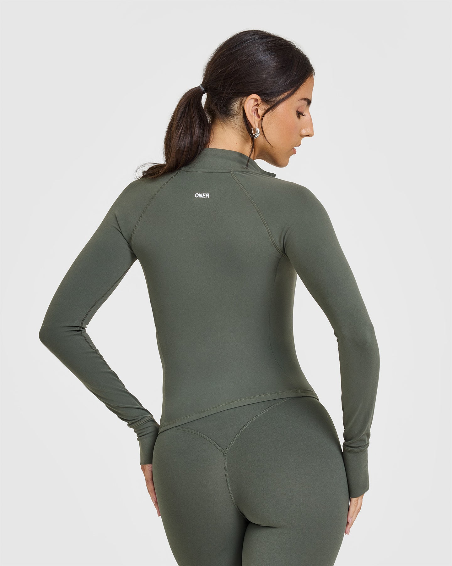 SoftMotion™ Jacket with White Logo | Dark Khaki