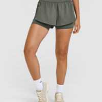 Unified Double Layer Shorts 5" | Dark Khaki