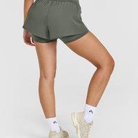 Unified Double Layer Shorts 5" | Dark Khaki