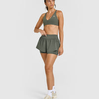 Unified Double Layer Shorts 5" | Dark Khaki