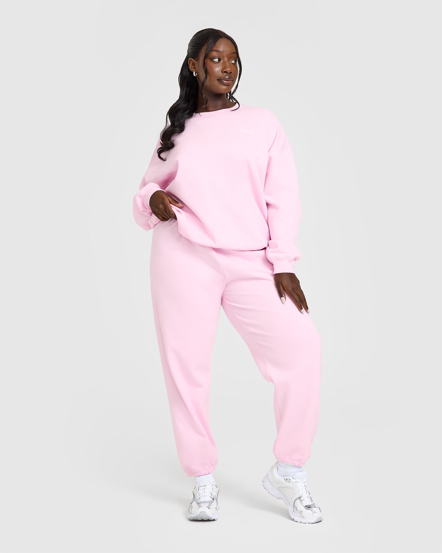 Lightweight Sweatshirt with Oner Logo | Washed Chalk Pink