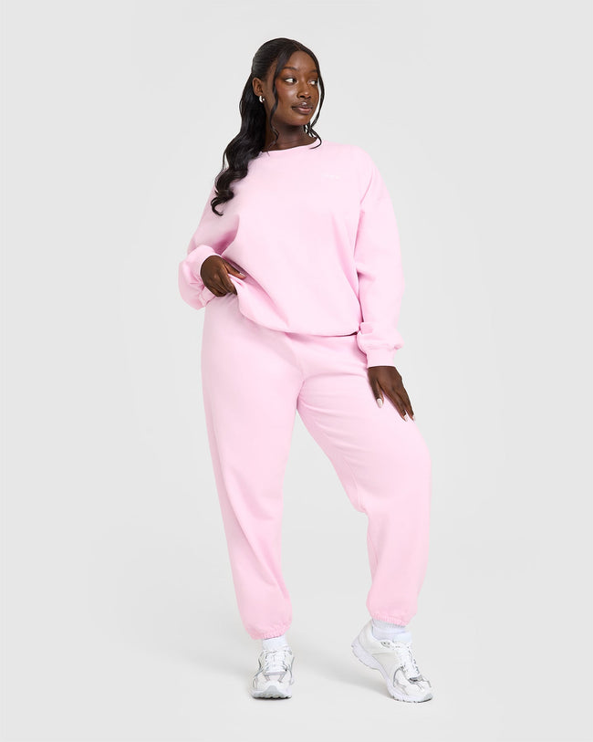 Lightweight Sweatshirt with Oner Logo | Washed Chalk Pink
