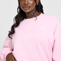 Lightweight Sweatshirt with Oner Logo | Washed Chalk Pink