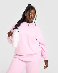Lightweight Sweatshirt with Oner Logo | Washed Chalk Pink