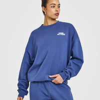 Lightweight Graphic Sweatshirt | Shadow Blue