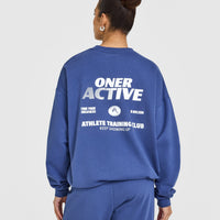 Lightweight Graphic Sweatshirt | Shadow Blue