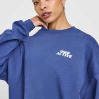 Lightweight Graphic Sweatshirt | Shadow Blue