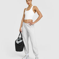 Mellowâ„¢ Rib Square Neck Mid Vest with Built in Bra Shelf | White