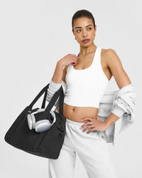 Mellowâ„¢ Rib Square Neck Mid Vest with Built in Bra Shelf | White