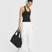 Mellowâ„¢ Rib Scoop Neck Vest with Built in Bra Shelf | Soft Black