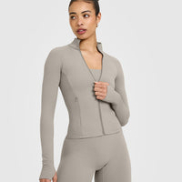 SoftMotion™ Jacket with White Logo | Warm Sand