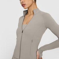 SoftMotion™ Jacket with White Logo | Warm Sand