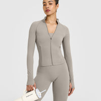 SoftMotion™ Jacket with White Logo | Warm Sand