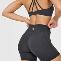 Unified High Waisted Pocket Shorts 6" | Coal